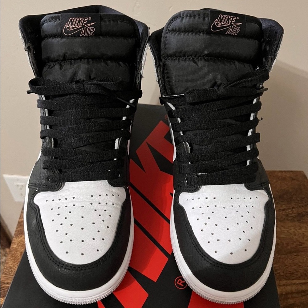 Jordan Black and White High-Top Sneakers - Picture 4 of 6